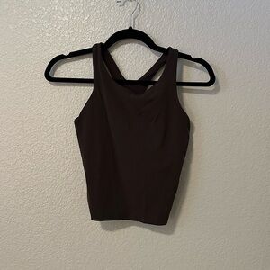 Athleta Brown Women's Crop Workout Top Size Medium